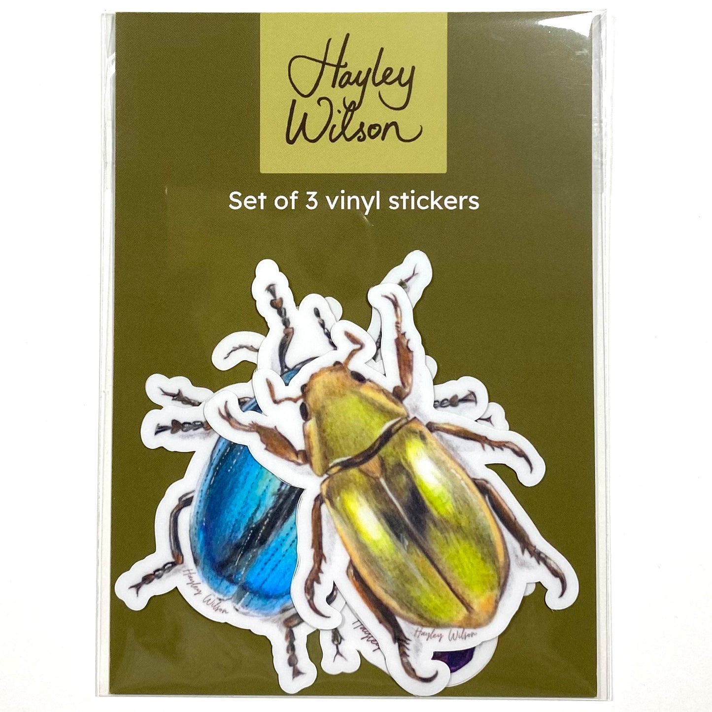 Scarab Beetles - Set of 3 stickers