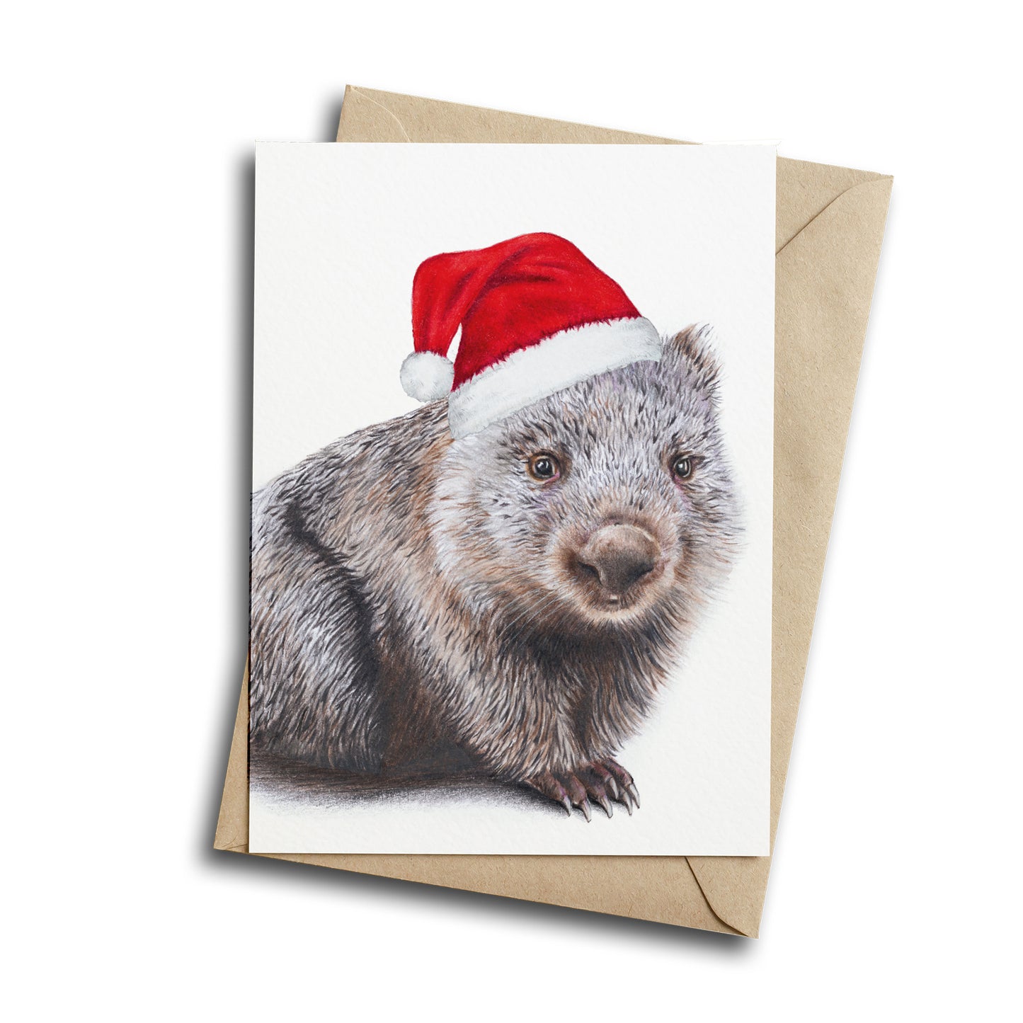 Christmas Wombat - Greeting Card