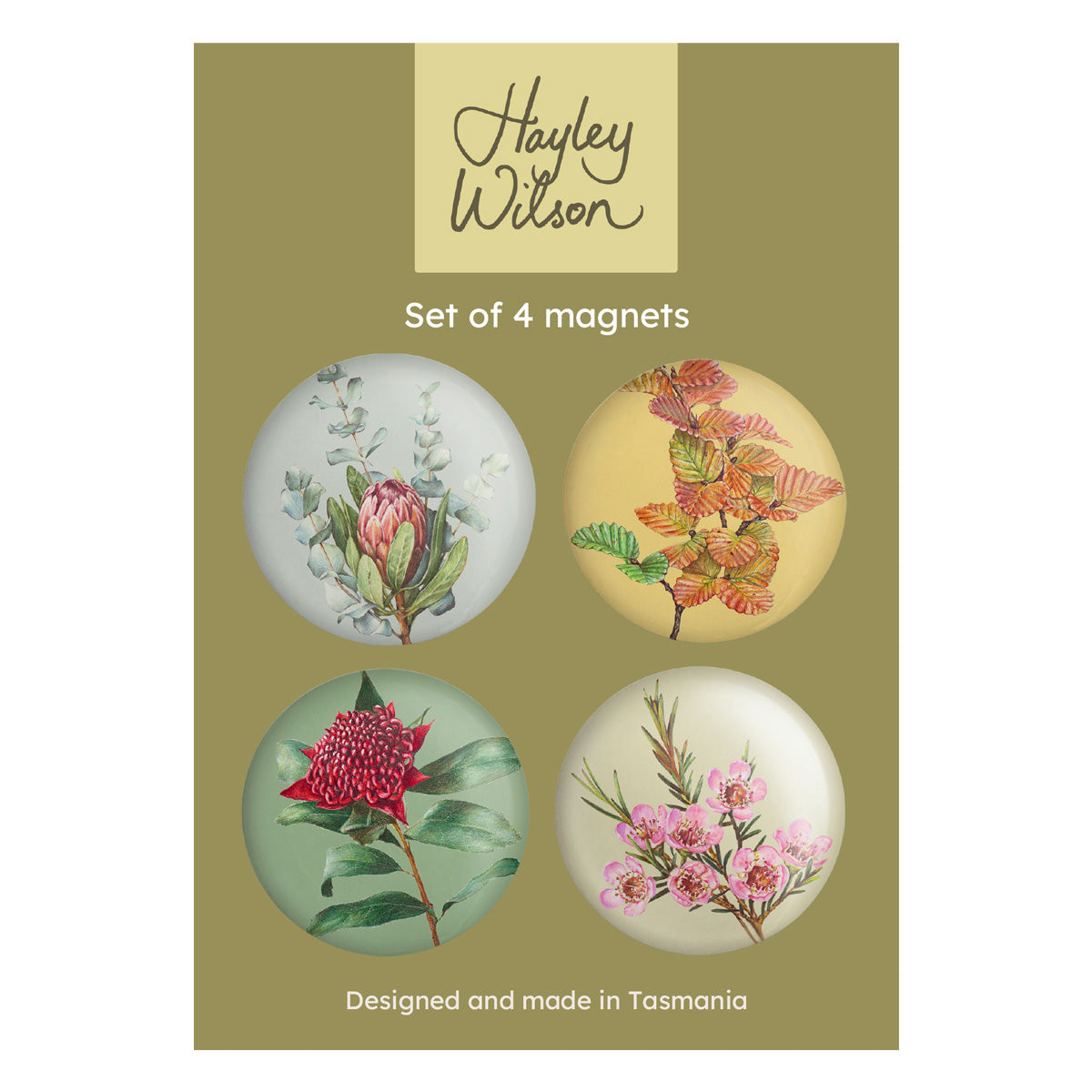Floral - Set of 4 magnets