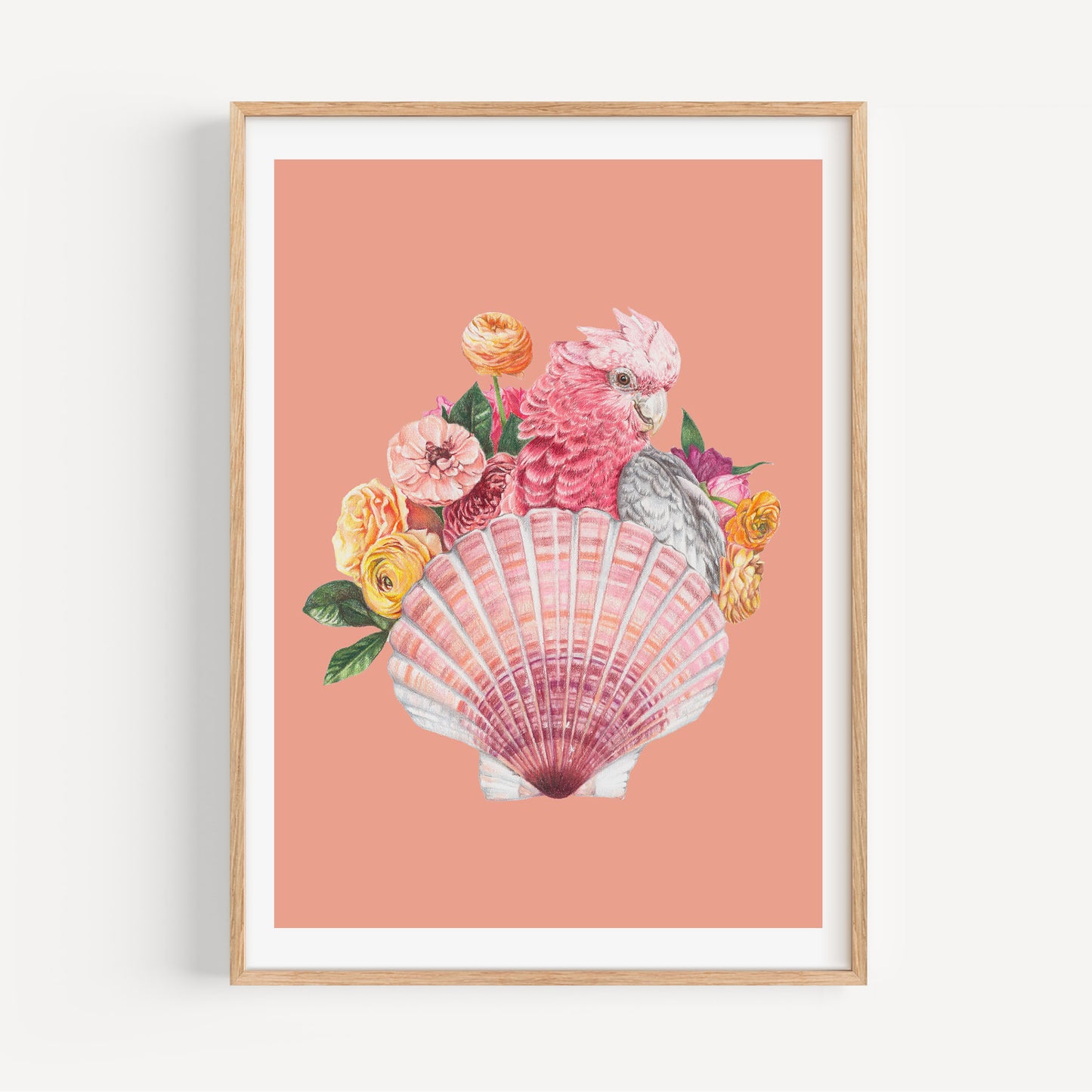 Galah Bouquet/coral Fine Art Print