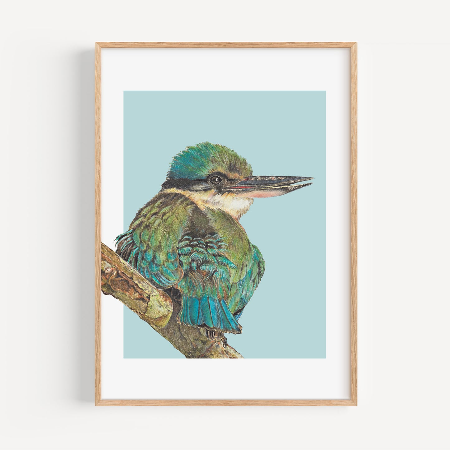 Kingfisher/mint Fine Art Print