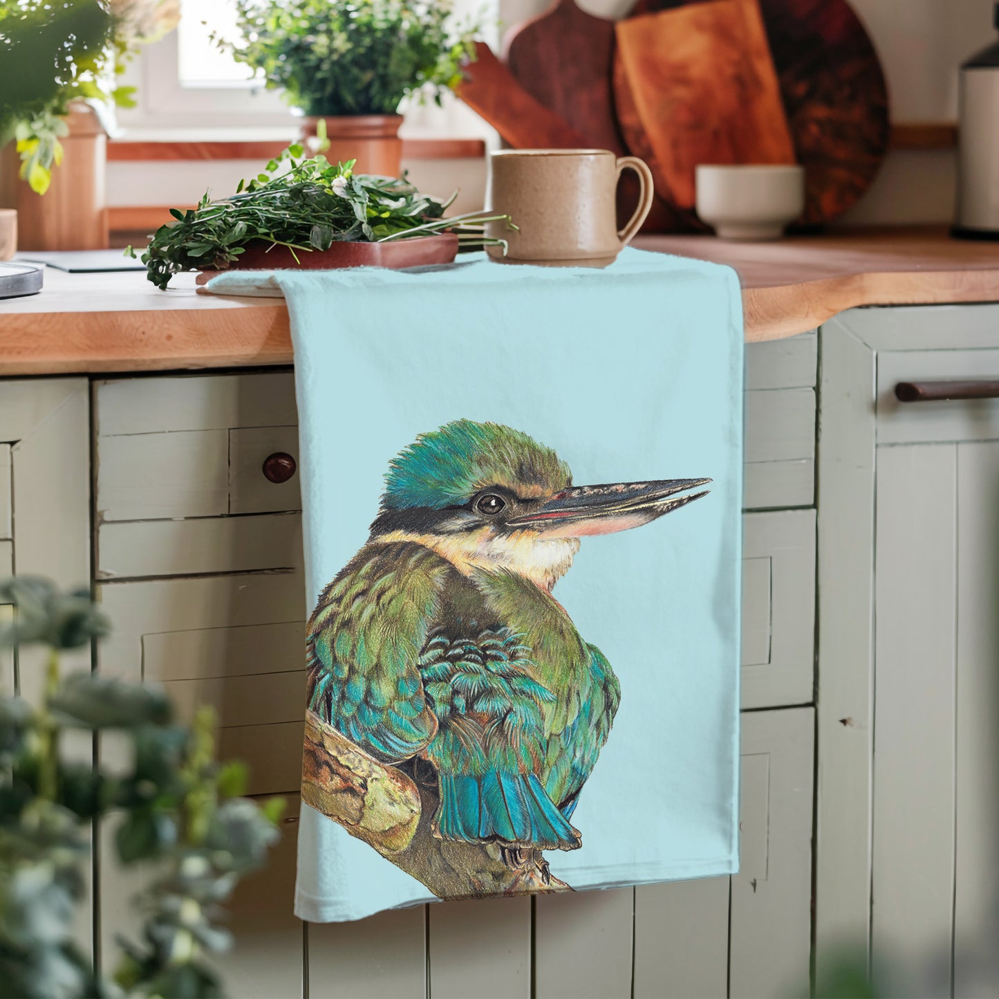 Kingfisher Tea Towel