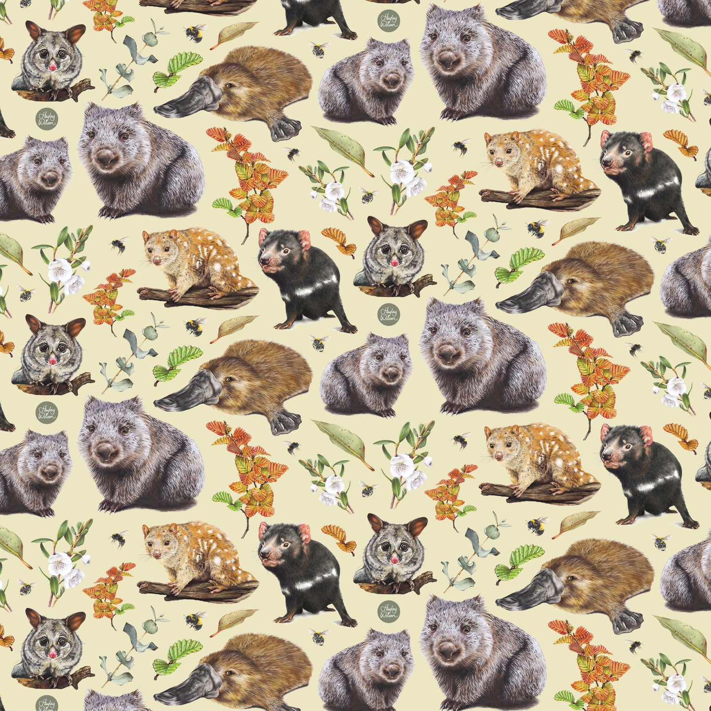 Tasmanian Wildlife - Tea towel
