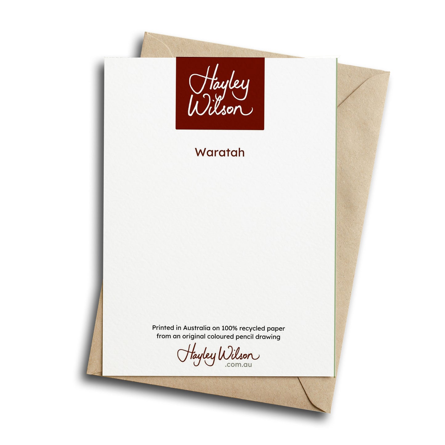 Waratah/green Greeting Card