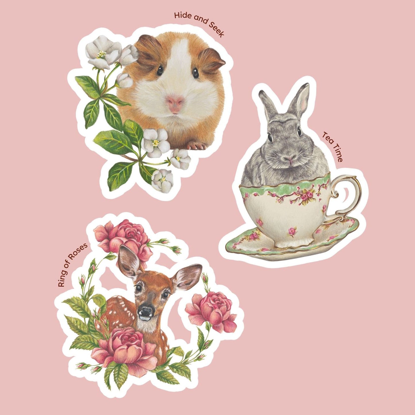 Wild and Whimsical - Set of 3 stickers