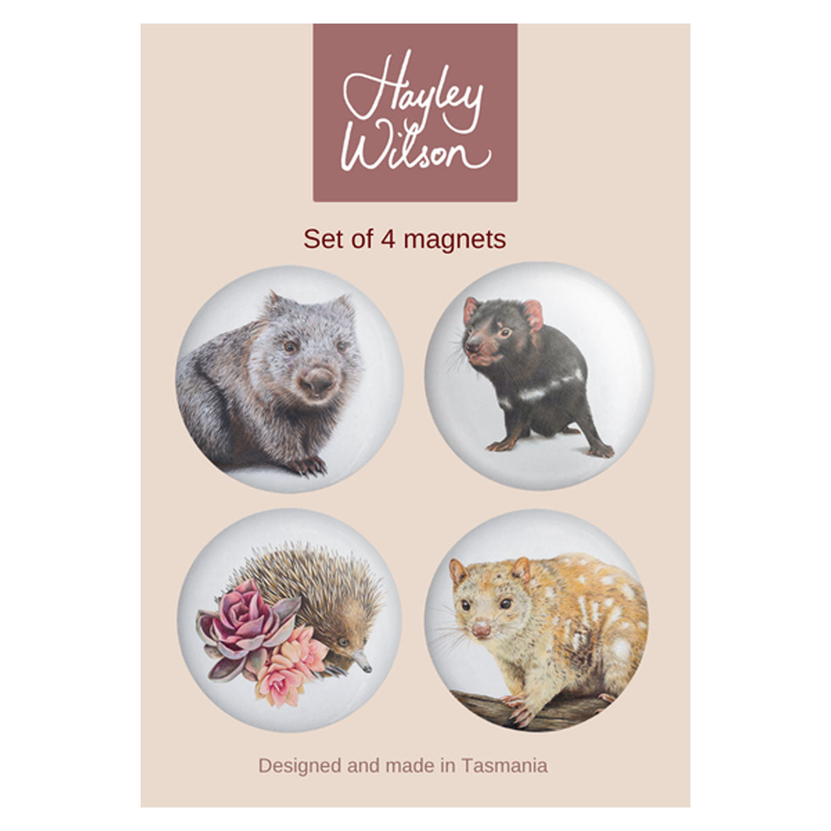 Wildlife 1 - Set of 4 magnets