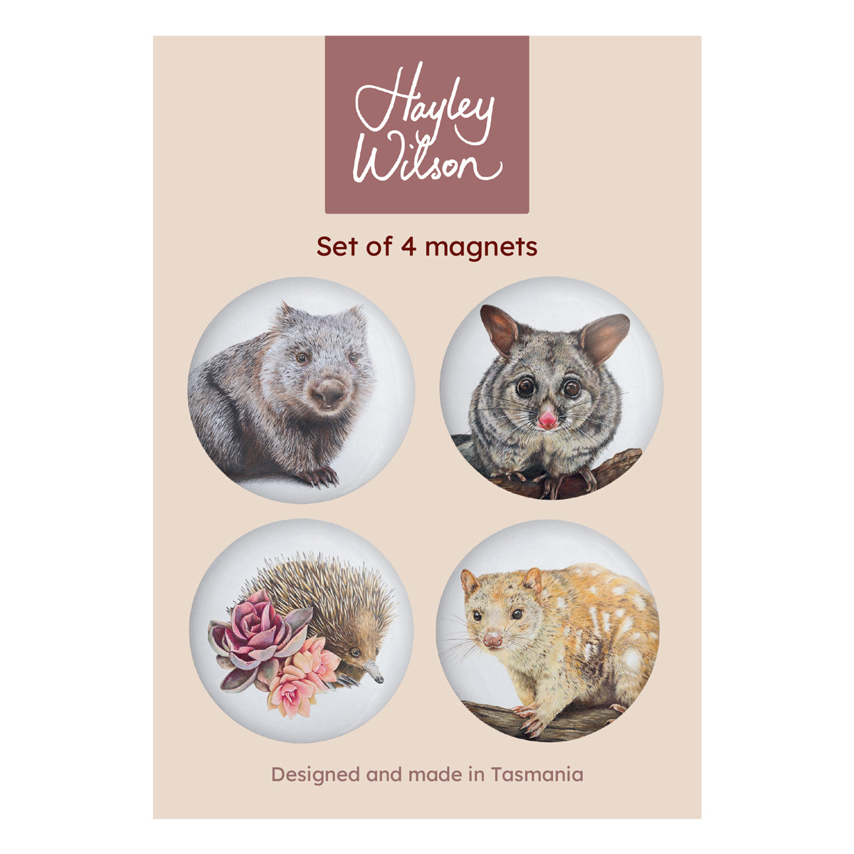 Wildlife set of 4 magnets