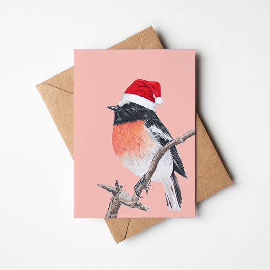 Christmas Scarlet Robin Greeting Card