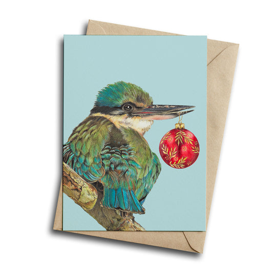 Christmas Kingfisher - Greeting Card