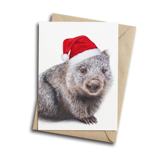 Christmas Wombat - Greeting Card