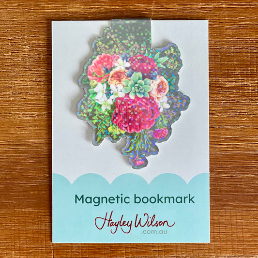 Floral Frenzy holographic - Magnetic Bookmark