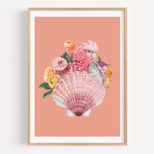 Galah Bouquet/coral - Fine Art Print