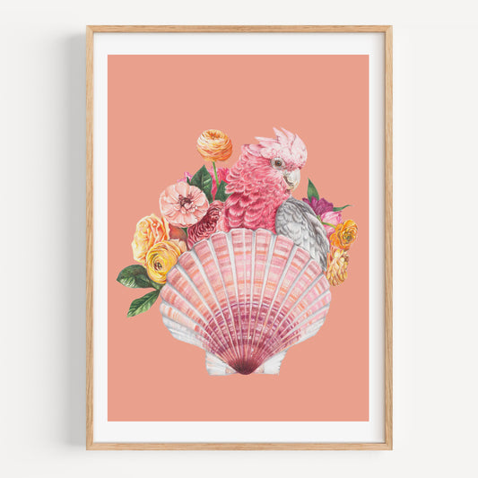 Galah Bouquet/coral - Fine Art Print