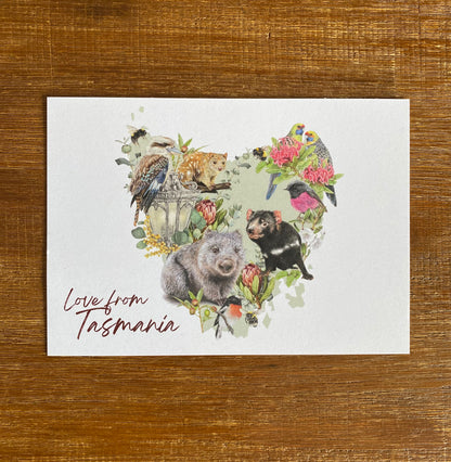 Love from Tasmania - Postcard