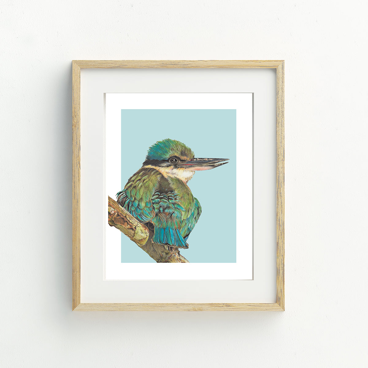 Kingfisher/mint Fine Art Print