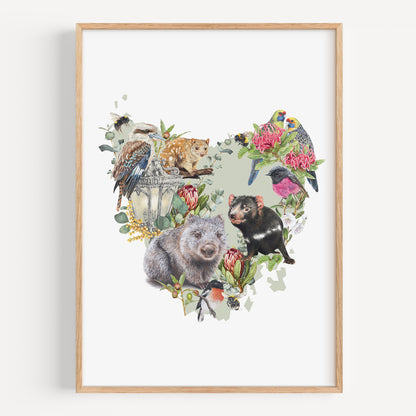Tasmania map - Fine Art Print