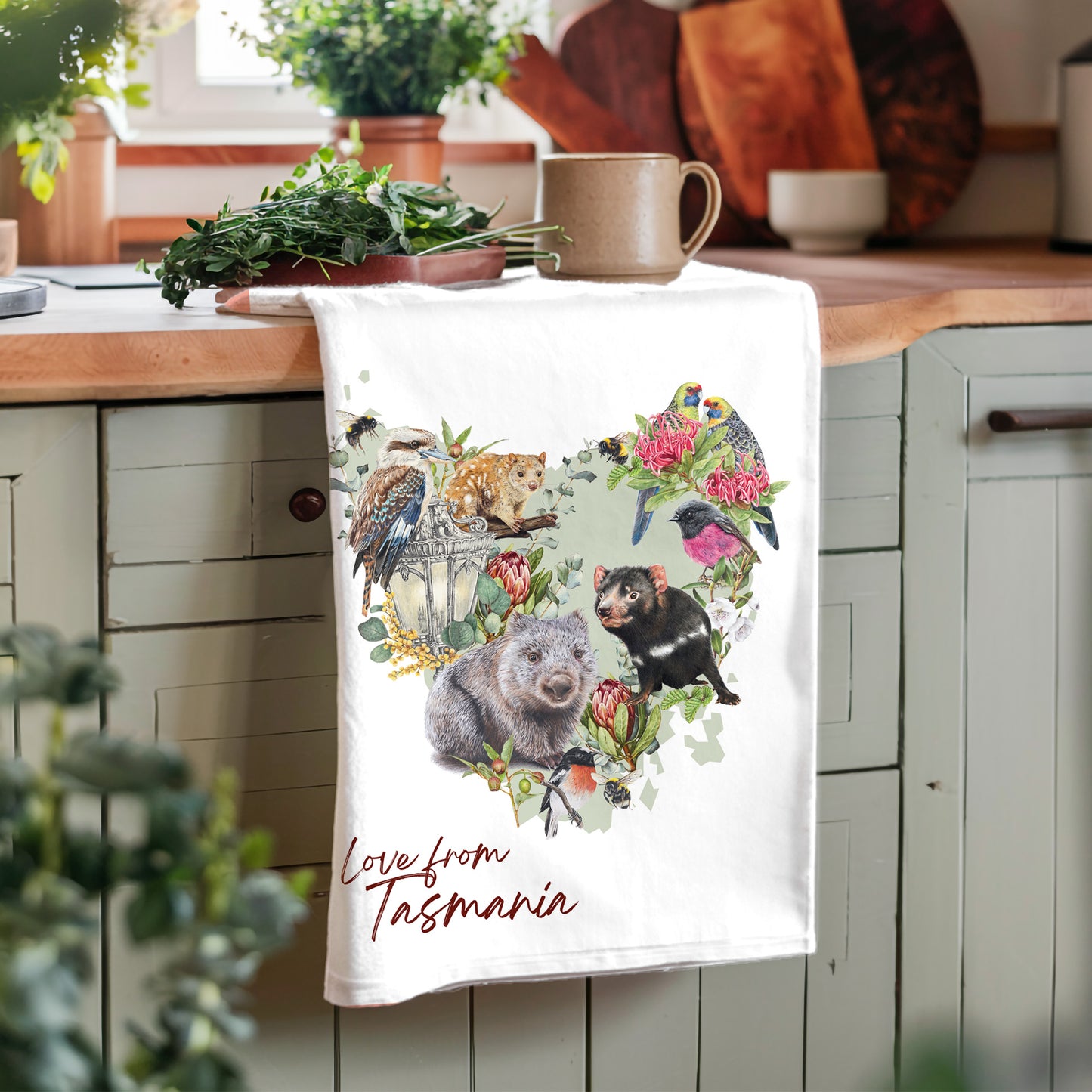 Love from Tasmania - Tea towel