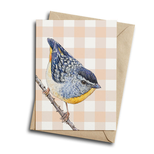 Spotted Pardalotte check - Greeting Card