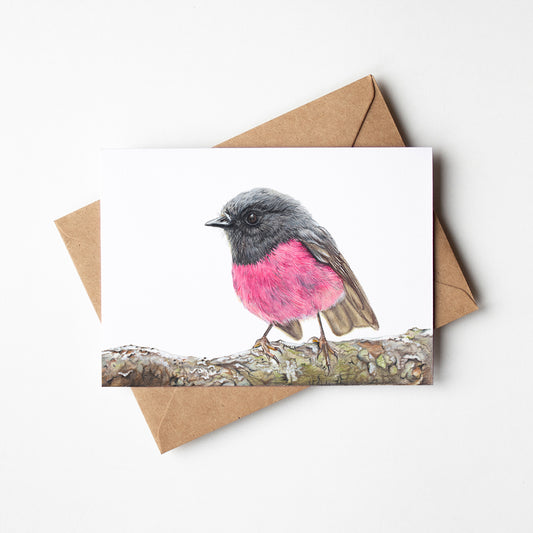 Pink Robin Greeting Card