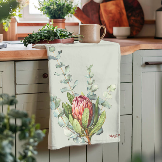 Protea/Eucalyptus - Tea towel