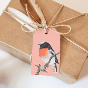 Scarlet Robin Gift Tags - set of 6