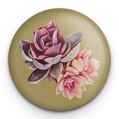 Succulents/khaki - Magnetic bottle opener