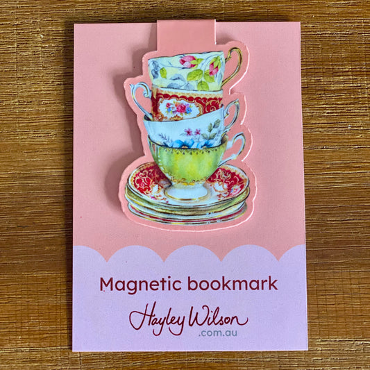 Tea Cups - Magnetic Bookmark