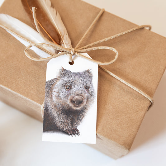 Wombat Gift Tags - set of 6