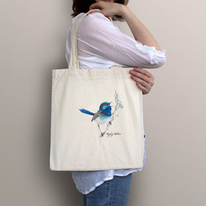 Blue Wren Tote Bag